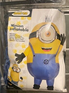 Inflatable Minion Character Costume - Yellow & Blue